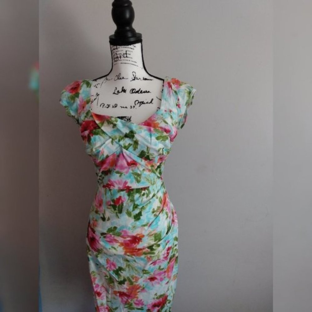 Stop Staring Vintage Inspired Watercolor Dress